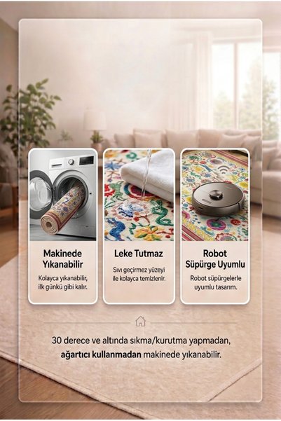 Evim Concept Namaz Öğreten Seccade QR Kodlu Sesli Seccade Kaymaz Yumuşak Seccade Namazlık 70x120