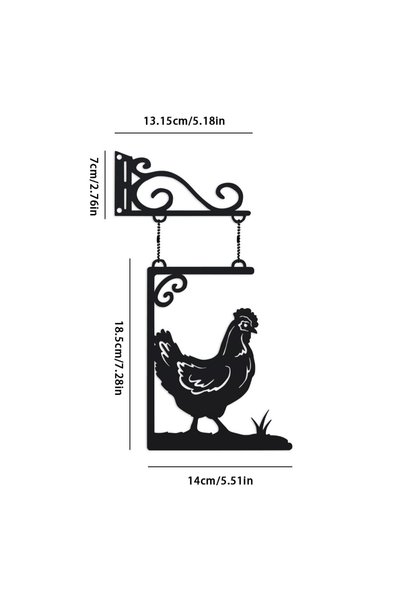 Choice TY-421 1pc Metal Vintage Rooster Door Sign, Metal Farmhouse Decor, Han...