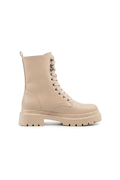 Zerenyus Caxa premium nude lace-up zippered winter women's boots