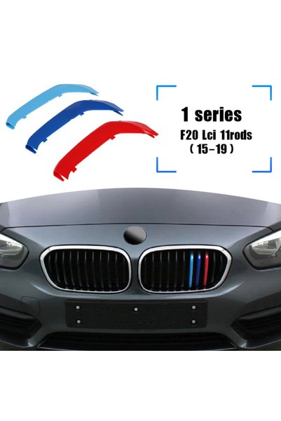 Choice6 15-19 F20 11rods 3PCS ABS Tri-colour Car Racing Grills Trim Strips Fo...