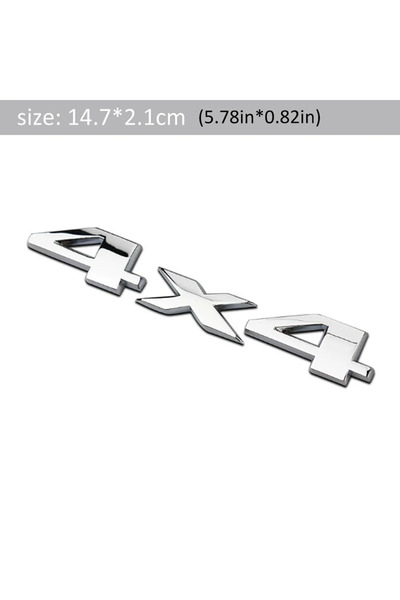 Choice3 4X4 Sliver 1Pcs Car 3D Metal Stickers 4WD 4X4 Decals for Nissan Juke ...
