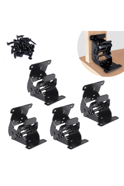 Choice black 4PCS 180 Degree Angle Thickeneded Self-Locking Foldableing Hinge...