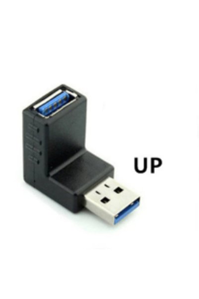 Choice8 Black For USB 3.0 Up USB Connector 2.0/3.0 90 Degree Vertical Left Ri...