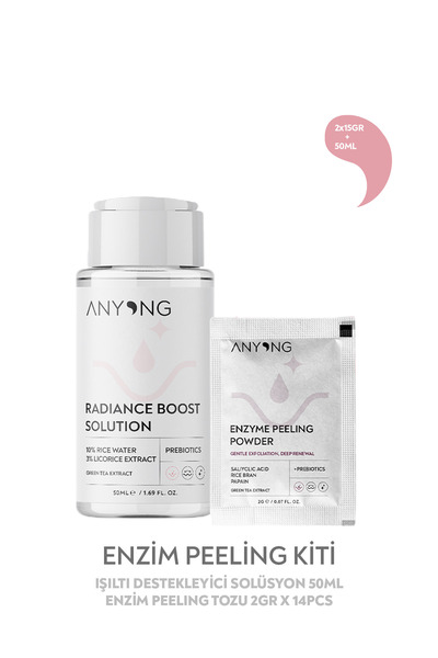 Anyong Enzim Peeling Kit (Papain Enzimi, Salisilik Asit & Pirinç Suyu)