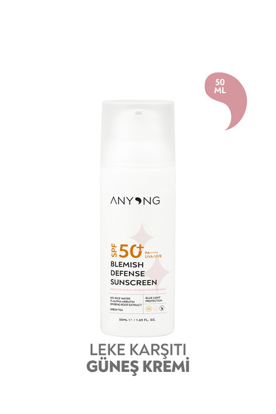 Anyong Leke Karşıtı Güneş Kremi – SPF 50+ - Yüz İçin - Yeni Nesil Mavi Işık K...