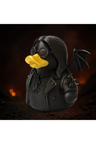 Choice black A duck ornament with rock elements is creatively designed to cre...