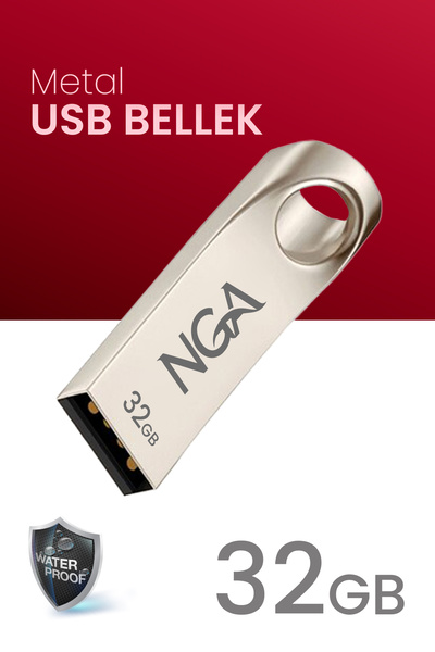 NGA 32 GB Usb Bellek Metal Gövde Güvenli USB Memory - Flash Drive