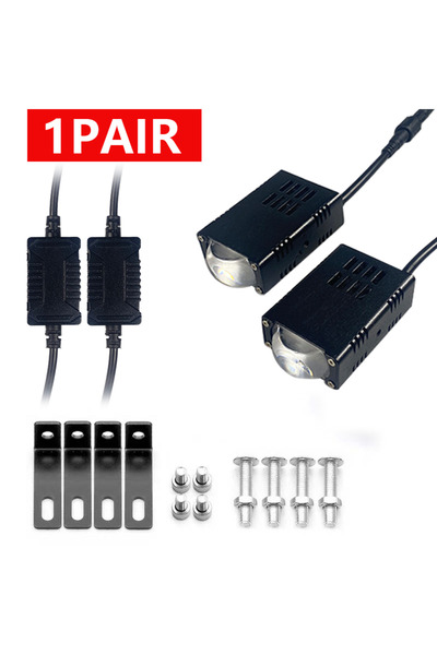 Choice مصباح أمامي LED أبيض (قطعتان) مع مصابيح ضباب للمصد، عدسة عرض ضوئي، ضوء...