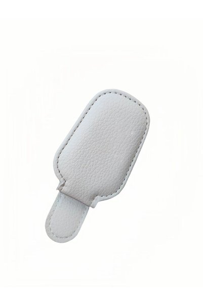 Choice1 GRAY Car Glasses Clip Leather Sun Visor Holder for Eyewear Storage Ma...