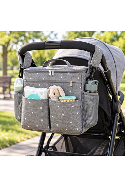 Empria Rucsac multifunctional 5 in 1 geanta bebe, 37x18x31 cm, Gri, geanta or...
