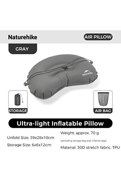 Choice1 Naturehike Rock Gray Naturehike Inflatable Pillow Camping Portable Ul...