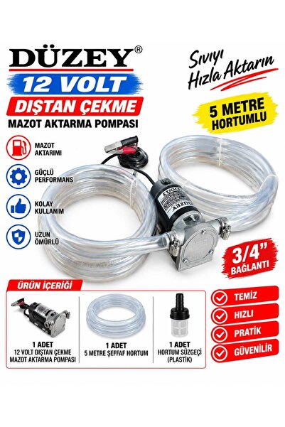 DÜZEY POMPA 12 Volt 3/4'' Mazot Aktarma(sıvı Transfer) Pompası(su,süt,yağ) & ...