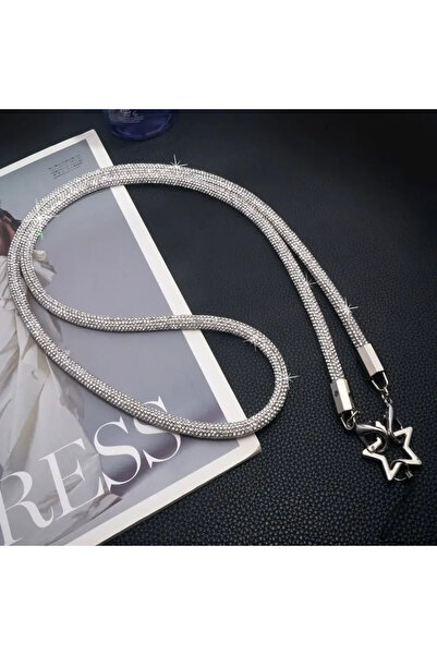 Choice1 silver-long Short /Long Style Glitter Rhinestone Phone Lanyard Luxury...