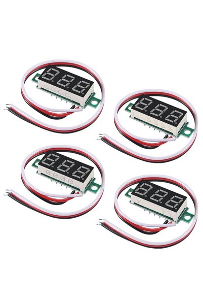 Choice 4pcs in 1 4pcs Digital Mini Digital Voltmeter 0.28Inch Three-Line 0-10...