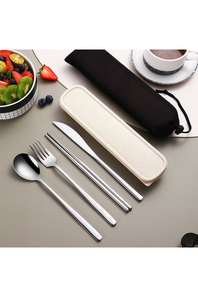 Choice Silver 304 Tableware Set Portable Cutlery Set Dinnerware Set High Qual...
