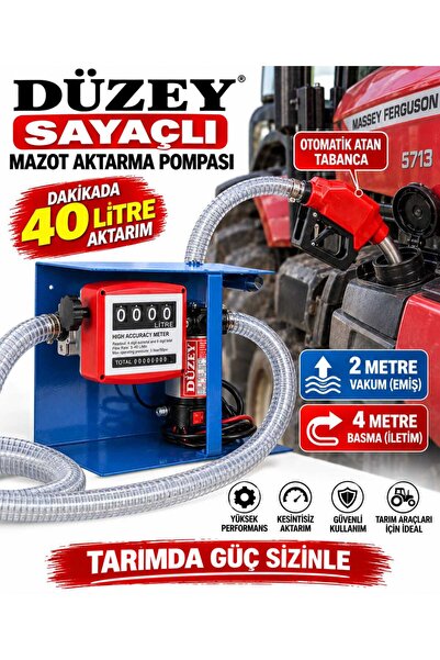 DÜZEY POMPA 220 VOLT SAYAÇLI MAZOT AKTARMA SETİ-DÜZEY POMPA