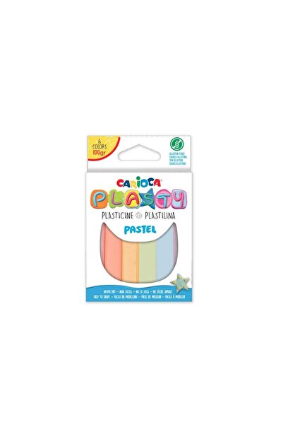 carioca Plastilina 6 culori pastelate, nu se usucă, plastică, 100 g