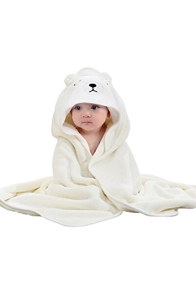 Choice3 1PCS-AYP-White Baby Hooded Towel 31x31 in - Organic Cotton Bath Set, ...