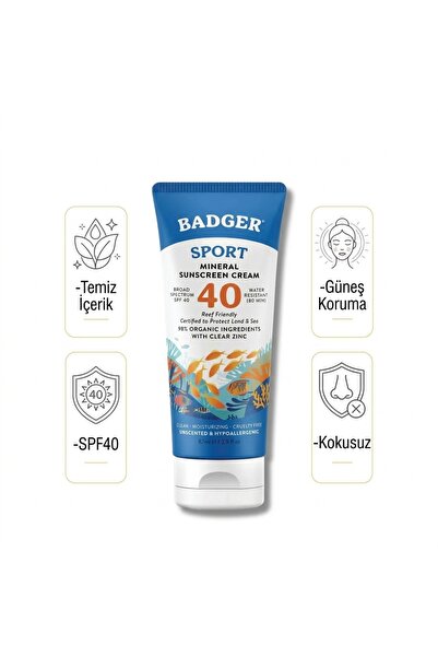 Badger Clear Zinc Kokusuz Güneş Kremi SPF40 87 mL