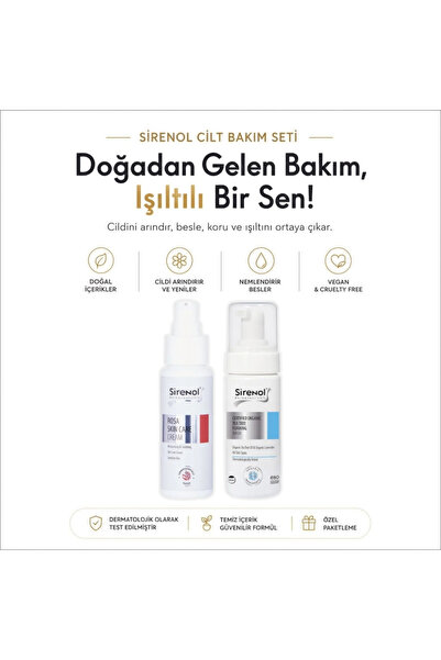 Sirenol Hassas Cilt Bakım Set Çay Ağacı Köpük Rosa Krem 60 mL / 150 mL