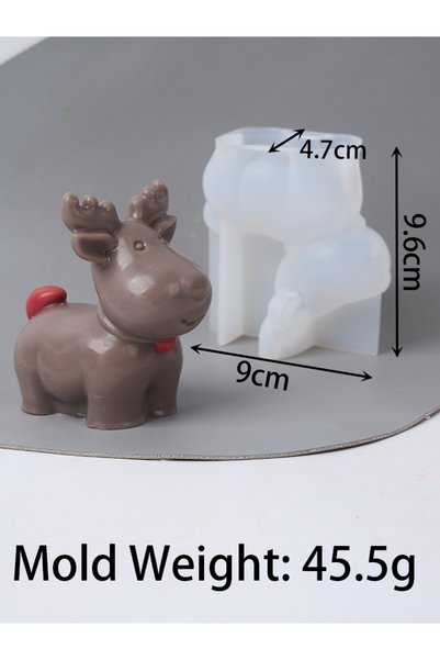 Choice3 01 DIY Cute Elk Silicone Mold 3D Christmas Gift Candle Snowman Socks ...