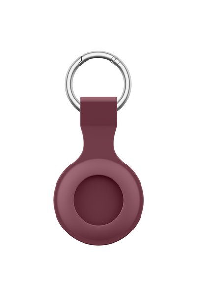 Choice17 burgundy Silicone Cover for Apple Airtags Case Protective Shell Trac...