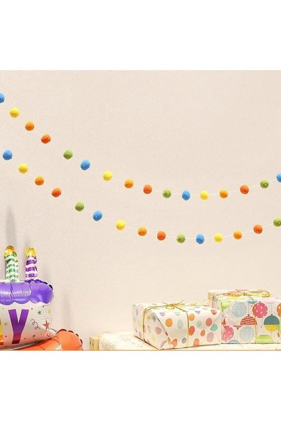 Choice 30pcsX2.5cm Plush Balls Banner1 DIY 30pcsX2.5cm Plush Balls Banner Wal...