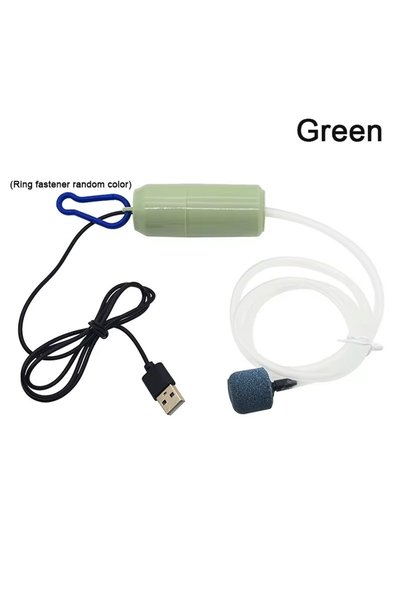 Choice مضخة هواء USB خضراء للأحواض السمكية، ضاغط هواء صامت لحوض السمك، جهاز أ...
