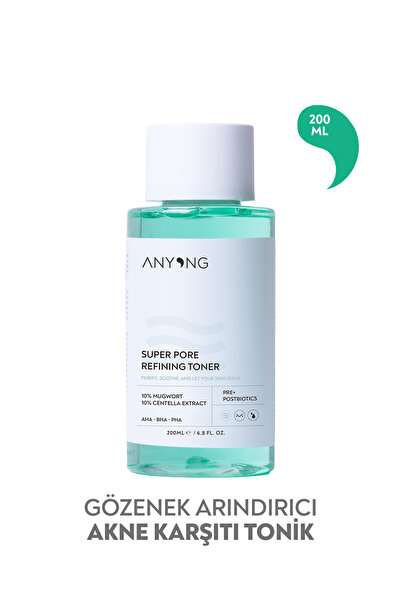 Anyong Gözenek Sıkılaştırıcı, Akne Karşıtı, Arındırıcı Tonik 200 ML (AHA & Sa...