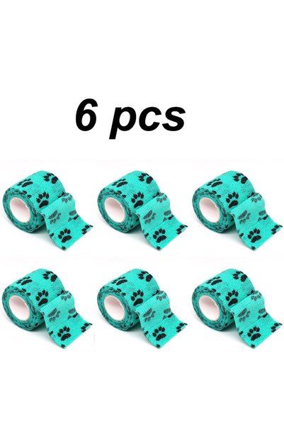 Choice7 5cm X 4.5m 6 pcs Lake Green 6 pcs Pet Puppys Anti Dirt Tool for Going...