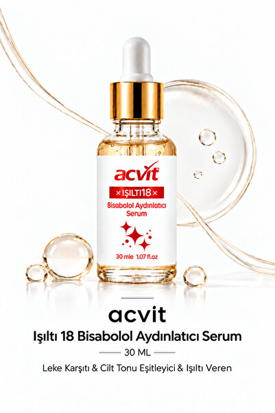 Acvit Işıltı 18 Bisabolol Brightening Serum 30 ml |   Anti-Blemish & Skin Ton...