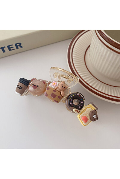 Choice 2 Donut New Cute Cartoon Biscuits Hair Claw Bow For Women Girls Creati...