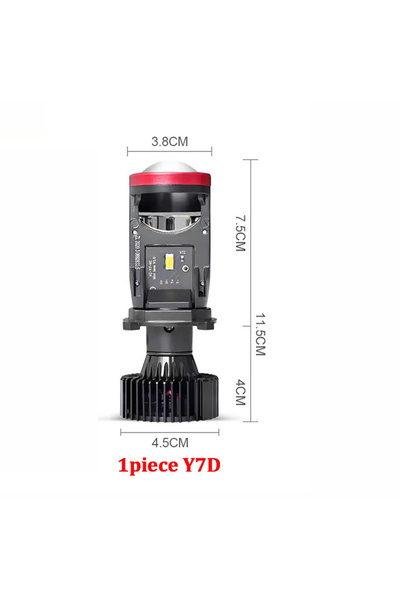 Choice H4/9003/HB2 شعاع عالي/منخفض قطعة واحدة Y7D LED H4 ثنائي كانبوس عدسة صغ...