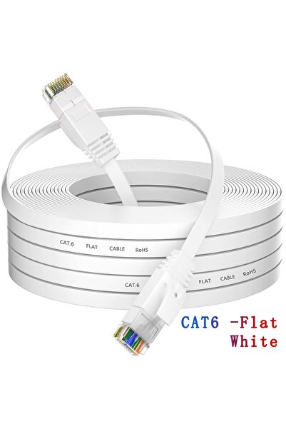 Choice كابل إيثرنت 3M أبيض Cat 6 سلك شبكة LAN، إنترنت، كابل شبكة - يدعم حامل ...