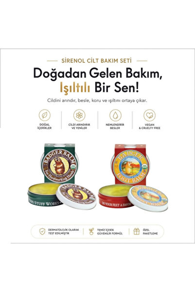 Badger Organik El ve Ayak Kremi 2'li Set
