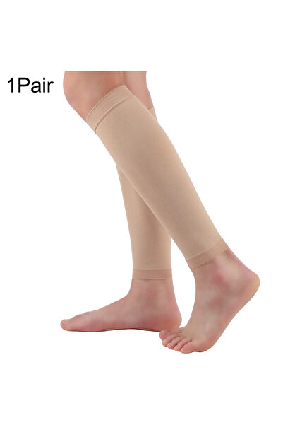 Choice XL Beige-1Pair Medical Calf Compression Sleeve 30-40mmhg Men Women Foo...
