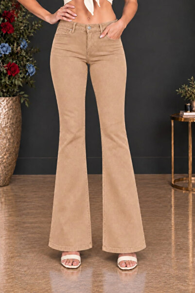 CEDY DENIM Υψηλής ποιότητας γυναικείο παντελόνι με 5 τσέπες χαμηλής μέσης καμ...