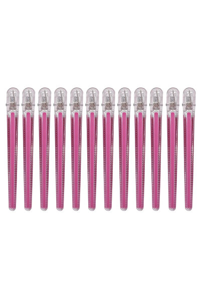 Choice pink 12pcs Pro Seamless Alligator Clip Hair Clip Barbershop Haircuttin...