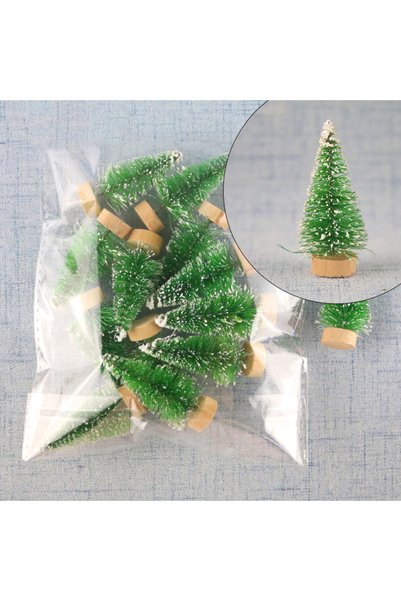 Choice A 12PCS 12Pcs Mini Christmas Tree DIY Ornament Artificial Pine Sisal S...