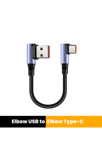 Choice 0.3m Dual Elbow A-C 15CM 30CM Dual Elbow Type C to Type C Cable 90 Deg...