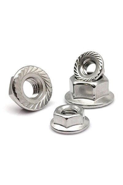Choice3 25pcs M5 5/10/25pcs Flange Nut Lock Nut M3 M4 M5 M6 M8 M10 M12 High Q...