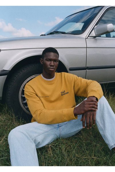 Mango Teen Yazılı pamuklu sweatshirt