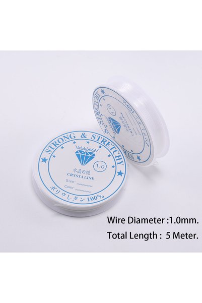 Choice 1.0mm x 5m 0.4/0.5/0.6/0.7/0.8/1mm Transparent Elastic Rope Round Crys...