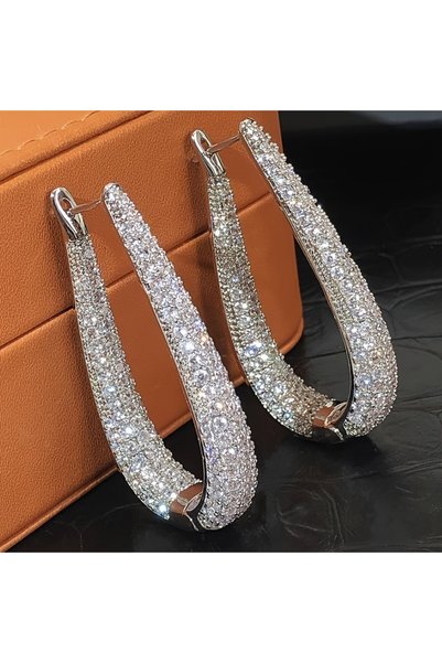 Choice WHITE T235 Gorgeous Silvery Color Hoop Earrings Female Fashion Party J...