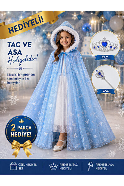 Parti Selesi Karlar Ülkesi Frozen Elsa Pelerin Taç Asa Karlar Ülkesi Doğum Gü...
