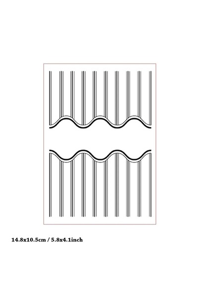 Choice18 EM276 10.5x14.8cm 3D Textured Impressions Embossing Folder, Line Tex...