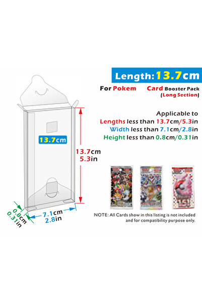 Choice Length- 13.7cm 10PCS Plastic Folding Protector Cases for Trading Card ...