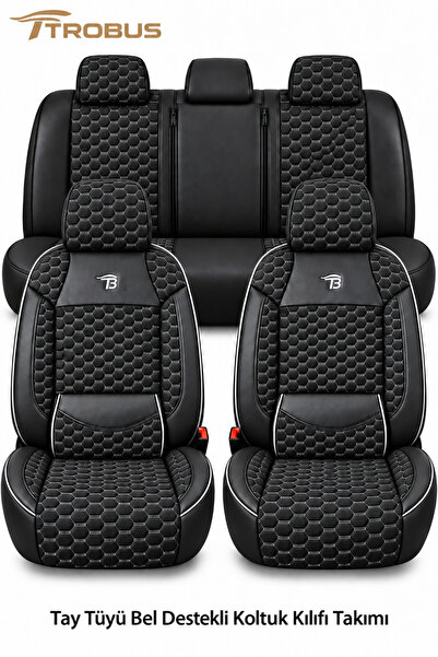 TROBUS Ford C-Max 2011-2018 2+1 Arka Sırt Oturak Uyumlu Altay Serisi Siyah Be...