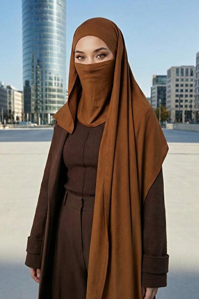 Aisha's Design Σάλι από χτενισμένο βαμβάκι με πέπλο που καλύπτει το λαιμό, PS-58