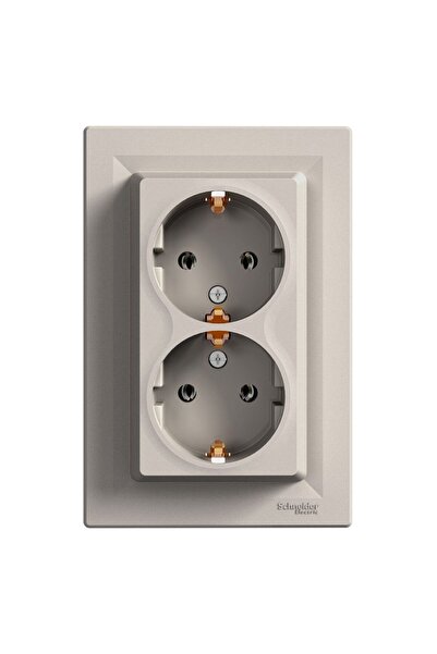 SCHNEIDER Asfora Double Grounded Socket Bronze